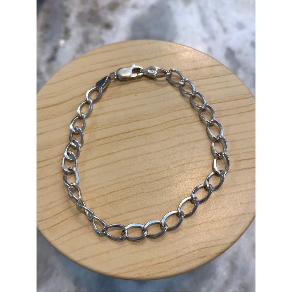 .925 7” Sterling Silver Charm Bracelet #charms #Italy - Picture 2 of 6